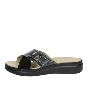 Leggero e comodo pantofole Mzk65-d nero Open Toe Design per l'estate invernale all'aperto per uso esterno fodera in vera pelle in gomma - Product Image 1