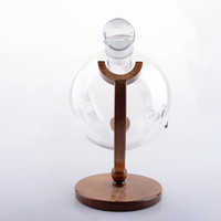 Distributeur de liqueur en verre de 2000 ml avec pompe pour vin et bière - Utilisation durable à la maison et au restaurant