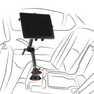 Support de téléphone de voiture en fibre de carbone, support de tablette iPad, caméra, réglable à 360°, robuste, pour Uber Taxi - Product Image 3
