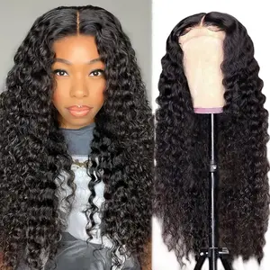 Raw Vietnamese Hair HD Lace Front Wigs Human Hair Water Wave Brazilian Virgin Hair 180% Density 13X6 Water Curly Lace Closure