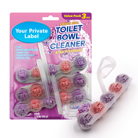 Bloc de nettoyage pour cuvette de toilettes 4PK, parfum durable, brise marine, mousse nettoyante, élimine les taches jaunes d'urine