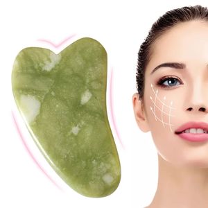 Grattoir facial en jade pour la relaxation des muscles du visage, le lifting de la peau, le massage du visage, le Gua Sha - Product Image 1