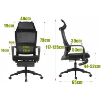 Chaise de bureau ergonomique moderne pivotante en maille avec support lombaire réglable, ensemble de chaises de luxe en plastique, vente en gros