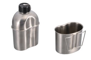 HBSC02 Cantimplora de Acero Inoxidable para Caza con Asa, Taza y Bandeja Prácticas - Product Image 2