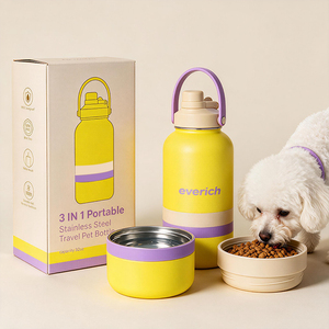 Campione Gratuito Borraccia da Viaggio <span class=keywords><strong>per</strong></span> Animali Domestici 3 <span class=keywords><strong>in</strong></span> 1 Anti-Perdita da 32oz con Ciotole Rimovibili, Mantiene l'Acqua Fredda, Regalo di Natale - Product Image 1