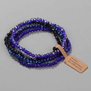 Juego de 4 Pulseras de Cristal Vintage para Mujer, Pulseras Apilables de Moda, Regalo de Joyería de Amistad para Mejores Amigas - Product Image 3