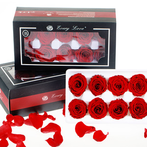 PRB14 <span class=keywords><strong>Mejor</strong></span> <span class=keywords><strong>calidad</strong></span> hecho a mano Real Touch Preserved Rose Head Flower Sweet 4CM Rose para la graduación Navidad Acción de Gracias - Product Image 3