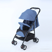 Système de voyage pliable léger en lin de luxe portable 2 en 1 Poussette pour bébé avec design paysager élevé
