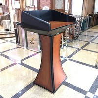 Atril y Podio Profesional Moderno de MDF con Diseños de Madera para Iglesia y Escuela