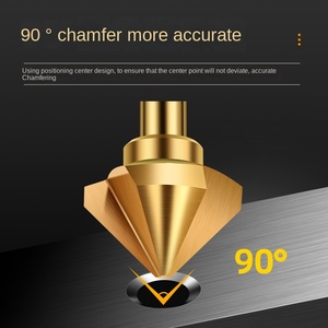 Máy cắt vát cạnh 90 độ một cạnh, ba cạnh, đầu khoan chìm, cán thẳng mạ titan - Product Image 2