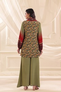 Conjunto de Dos Piezas con Camisa Estampada de Puntos y Pantalones Anchos, Estilo Casual de Diseñador, Ropa de Oficina Elegante y Contemporánea - Product Image 2