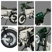 Vélo Électrique Rétro Adulte SK-1 3KW 60V 45Ah avec Pneus Larges, Cadre en Alliage d'Aluminium, Freins Hydrauliques, 43mph, 100km, Double Système sans Clé NFC