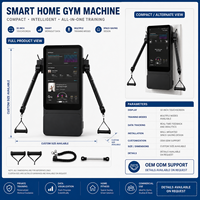 Équipement de fitness multifonctionnel, salle de sport intelligente à domicile avec poids dynamiques, entraîneur personnel