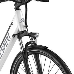 Vélo électrique urbain d'entrée de gamme, batterie lithium 36V, moteur brushless 250W, moteur roue arrière, cadre en alliage d'aluminium, autonomie 40-65 km, freinage hydraulique - Product Image 5