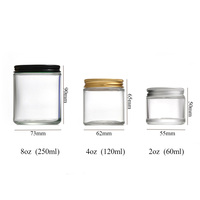 Bestseller 120ml 4oz Glas-Kosmetikdose Runde Bernsteinfarbene Blaue Grüne Glas-Kerzendose