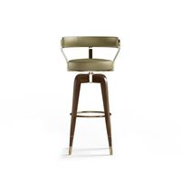 Tabouret de bar haut de gamme en velours avec dossier lumineux pour la salle à manger et l'usage commercial, chaise de bar en métal