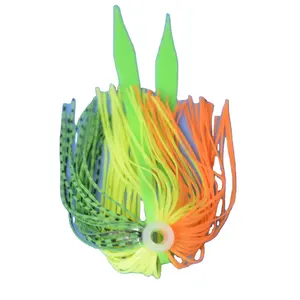 Colorful silicone wire skirts fishing bait for fishing jig head , Silicone Material