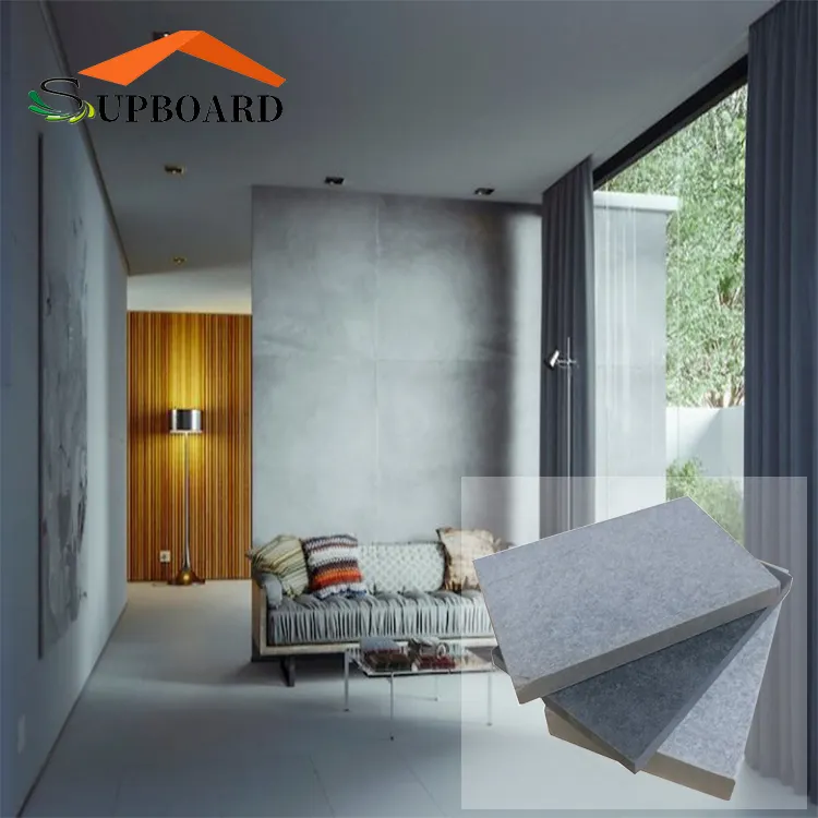 Panneau de ciment en fibre renforcée à haute densité de haute qualité 100% panneau de ciment en fibre non amiante décoration d'hôtel