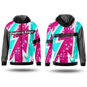 Sudadera con Capucha y Cremallera Completa con Logotipo Personalizado para Hombre, Chaqueta con Capucha de Forro Polar Cálido para Invierno, Ropa Urbana Unisex, Venta al por Mayor, OEM, ODM - Product Image 4