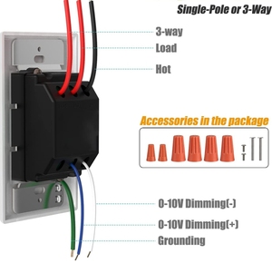 Keygma 110-277V AC 3-cách điều khiển treo tường dẫn <span class=keywords><strong>Dimmer</strong></span> chuyển đổi 0-10V cho chúng tôi sản phẩm cao cấp trong dimmers thể loại - Product Image 6