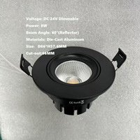 Benory 24v Loxone Knx Dali Dt8 Downlight LED RGBW en aluminium 2700K 3000K 4000K DMX PWM CCT Blanc Tunable CRI95 Spots de plafond intelligents