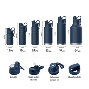 Hot Sale 32oz Insulated Stainless Steel Keep Hot And Cold Bottle With Straw Lids