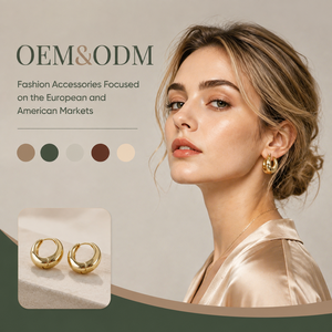 ต่างหูห่วงแบบหนา ชุบทอง ขัดเงา ทรงกลม สำหรับผู้หญิง ขายส่งแบบ OEM ODM - Product Image 1
