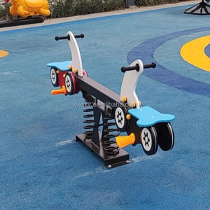 Altalena a Dondolo QXY per Bambini da Esterno in LLDPE e Metallo, per <span class=keywords><strong>2</strong></span> Bambini, Capacità >150KG, Struttura per Divertimento - Product Image 2