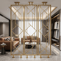 Panneau décoratif de séparation de pièce autoportant en acier inoxydable 304 découpé au laser pour la décoration intérieure de mariages, hôtels et halls d'entrée