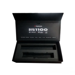 Factory Custom Design Luxury Magnetic Flip Closure Cardboard Black Gift Box With Foam Insert - Product Image 1