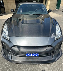 Pare-chocs avant en fibre de carbone style TS pour Nissan GTR35, kit de conversion, lèvre avant en carbone semi-complet - Product Image 5