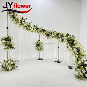 <span class=keywords><strong>Guirlande</strong></span> de chemin de table de <span class=keywords><strong>mariage</strong></span> en soie avec arrangement de boule de fleur de rose artificielle longue durée pour la décoration de pièce maîtresse - Product Image 4