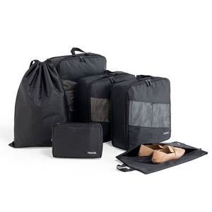 Oem Custom Modern Thickened Polyester Cloth Travel <b>Clothes</b> Bag Six-Piece Set Bundle Shoe Cover Multifunction <b>Storage</b> - Product Image 4