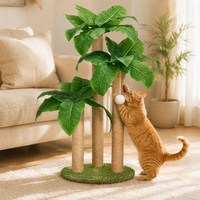 Nouveau modèle 2026 du fabricant chinois : Arbre à chat et griffoir pour chats en feuille de palmier, bois et corde de sisal, grand modèle