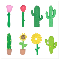 Jouets pour chiens en caoutchouc naturel latex, produits pour animaux de compagnie tendance 2025, jouet à mâcher qui couine, cactus, tulipe, tournesol, rose