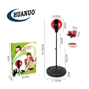 2025 meilleur cadeau enfants boxe vitesse jouets balle pour garçon Sport jeu hauteur réglable boxe ensemble sac de boxe avec fond rond - Product Image 4