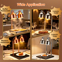 Lampe chauffante infrarouge pour buffet, idéale pour les pizzas, les aliments frits et la viande grillée – Lampe de maintien au chaud pour garder les plats cuisinés au chaud
