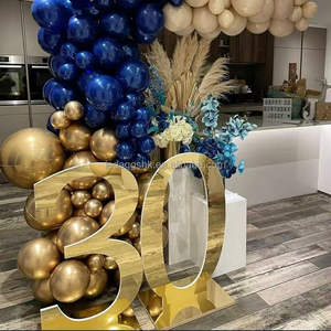 Large Gold Acrylic <b>Mirror</b> Number <b>Stand</b> for Party Decorations SMOOTH New Arrival Birthday Backdrop for Events - Product Image 5