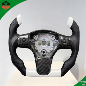 Volante de Cuero Negro con Calefacción, Sin Costuras, Modelo Mejorado, para Tesla Model 3 Y 2020 2021 2022 <span class=keywords><strong>2023</strong></span> - Product Image 3