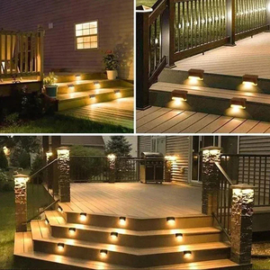 Lámpara Solar LED para Escaleras, IP65 Impermeable, Luz de Jardín para Exteriores, Camino, Patio, Escalones, Valla, Decoración para Exteriores - Product Image 6