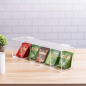 Dispensador de bolsitas de té acrílico transparente con estante de exhibición de 5 ranuras - Product Image 5