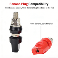 Borne de connexion traversante à tête plate CY-TB-M8-4 CYXS M8, 95A 500V 3000V, résistance diélectrique, en laiton avec prise banane 4mm