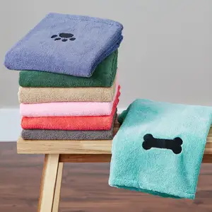 Manufacturer Direct Pet Bath Supplier Pet Dog Bath Robe Towel For Dog Cleaning And Bathing