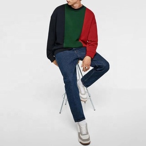 Nouveau design personnalisé <span class=keywords><strong>tendance</strong></span> patchwork couleur hommes pulls à capuche - Product Image 2