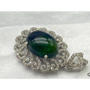 Nuevo Colgante de Ópalo Negro de Lujo Más Vendido, Plata de Ley 925, Regalo para Fiestas, Bodas, Compromisos, Ceremonias Religiosas y Eventos - Product Image 3