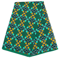 Tissu imprimé africain en cire Ankara 100% polyester, 6 yards par pièce, pour vêtements