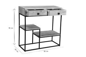 Tiroirs de rangement pour meubles de maison <span class=keywords><strong>en</strong></span> métal de table <span class=keywords><strong>console</strong></span> <span class=keywords><strong>en</strong></span> <span class=keywords><strong>bois</strong></span> de <span class=keywords><strong>style</strong></span> <span class=keywords><strong>industriel</strong></span> E0/E1 du fournisseur chinois pour le salon - Product Image 4