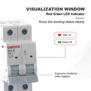 Interruptor de Circuito de Uso General <span class=keywords><strong>ONESTO</strong></span>, 16A 20A 25A 32A 40A 50A 63A, 2 Polos, MCB, Interruptor de Circuito de CA - Product Image 3