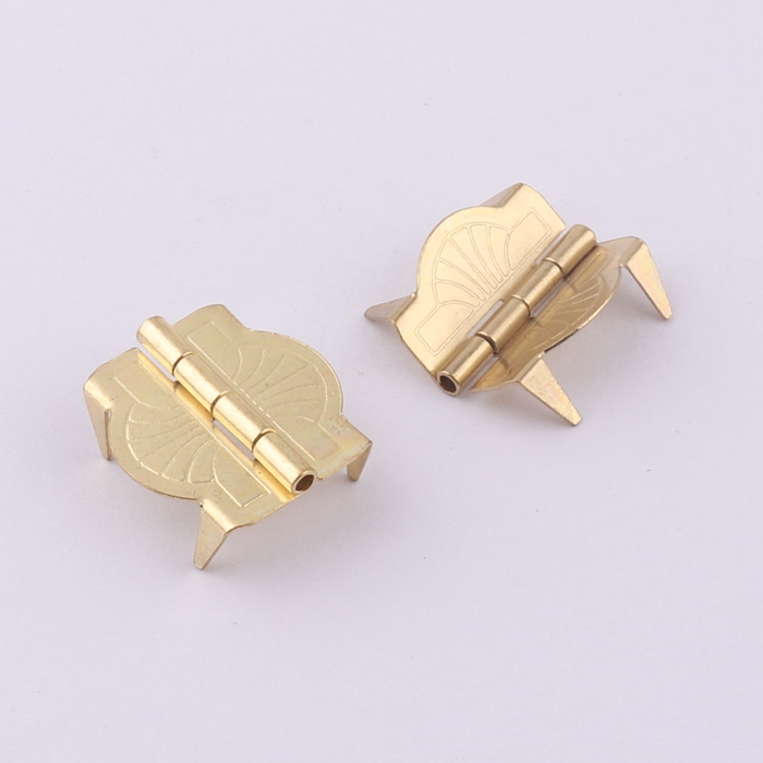 Маленький Металлический деревянный шарнир для шкатулки золотого цвета с зажимами для подарков, аксессуары для шкатулки