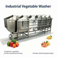 Drie-tank wortelnoedel pasta vlees groente was- blancherings- kook- en koelmachine